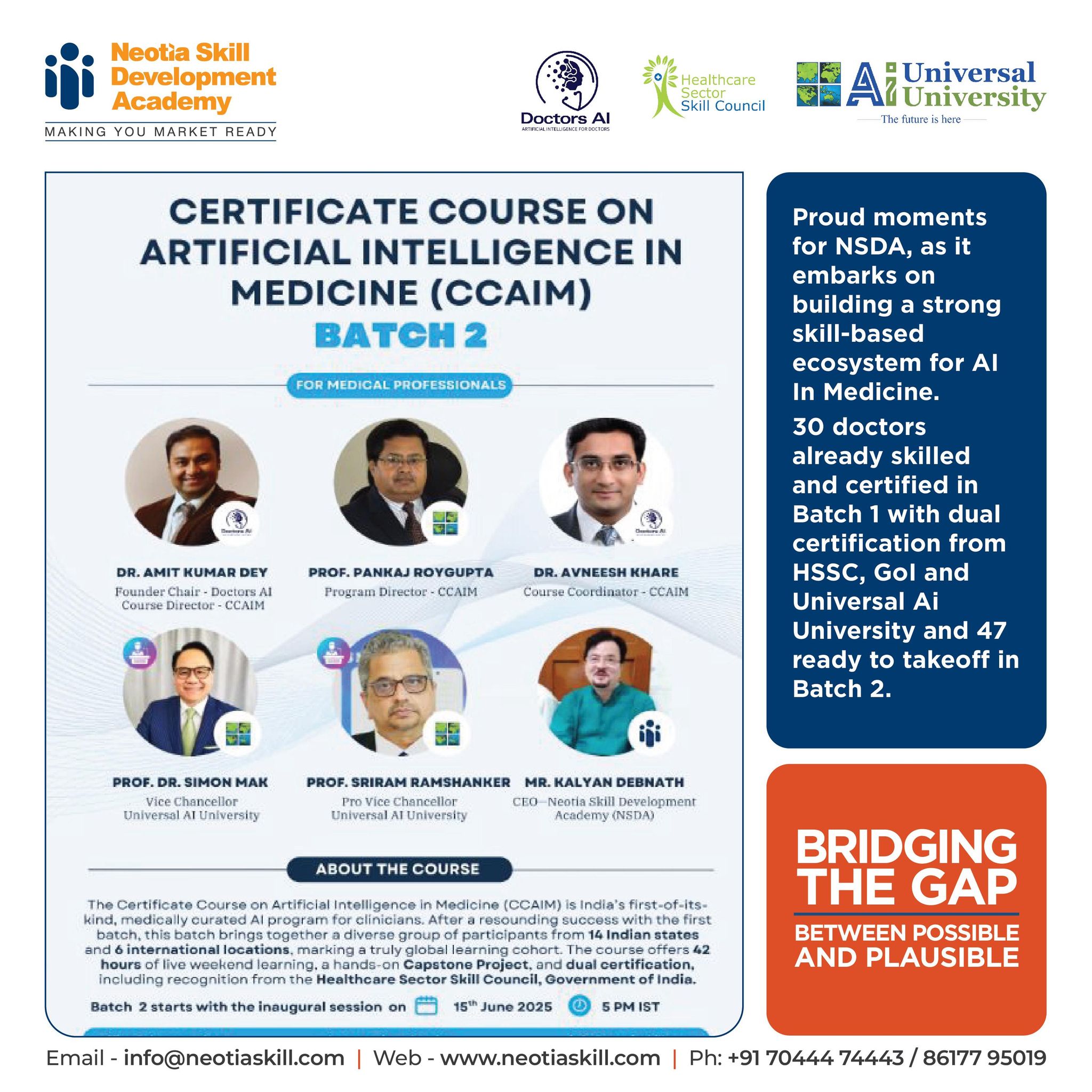 Batch 2 Launch - AI in Medicine