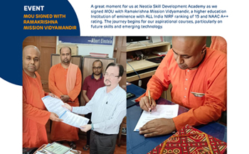 NSDA signed MOU with Ramakrishna Mission Vidyamandir